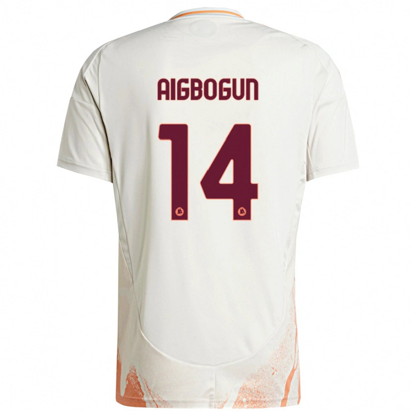 Danxen Uomo Maglia Eseosa Aigbogun #14 Crema Bianco Arancione Kit Gara Away 2024/25 Maglietta