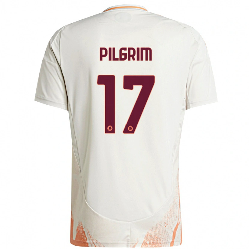 Danxen Uomo Maglia Alayah Pilgrim #17 Crema Bianco Arancione Kit Gara Away 2024/25 Maglietta
