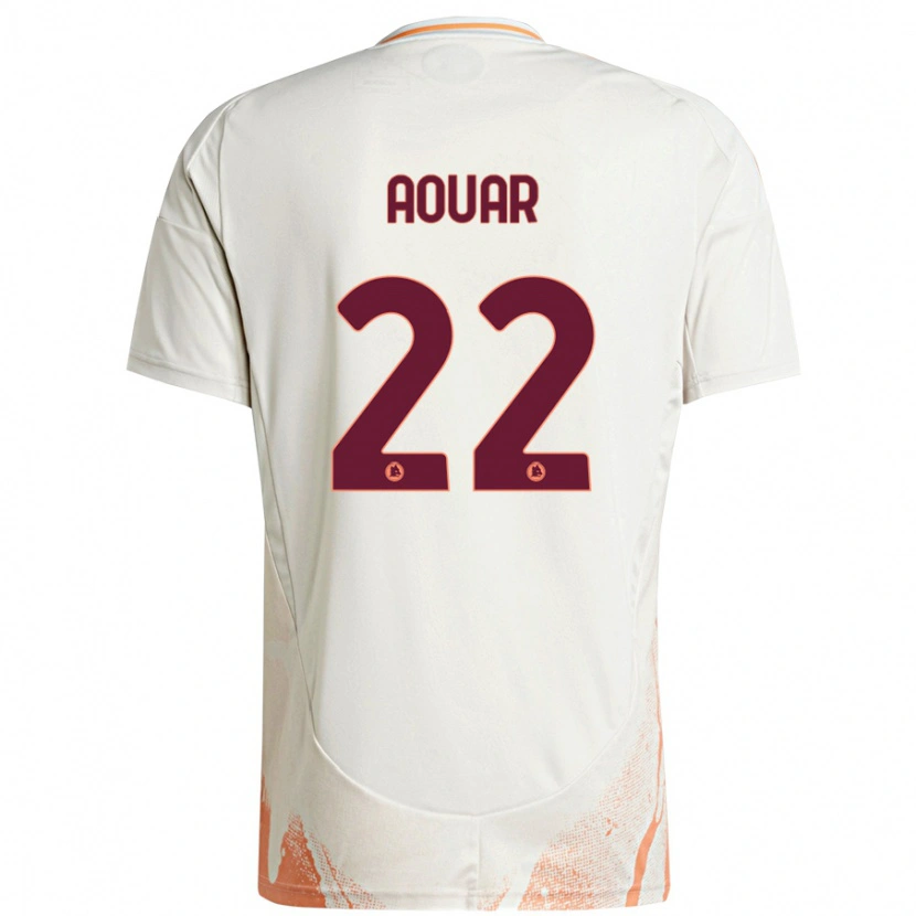 Danxen Uomo Maglia Houssem Aouar #22 Crema Bianco Arancione Kit Gara Away 2024/25 Maglietta