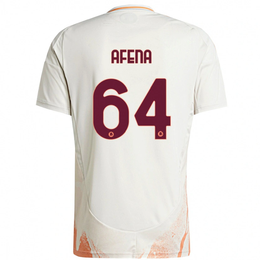 Danxen Uomo Maglia Felix Afena-Gyan #64 Crema Bianco Arancione Kit Gara Away 2024/25 Maglietta