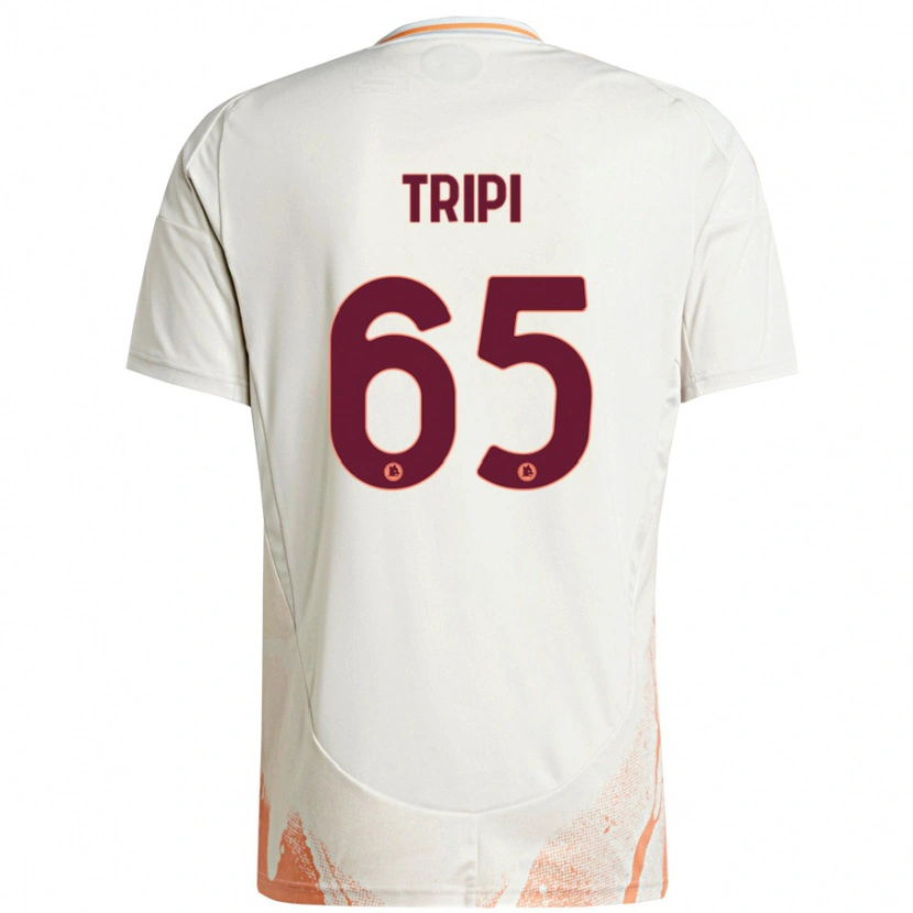 Danxen Uomo Maglia Filippo Tripi #65 Crema Bianco Arancione Kit Gara Away 2024/25 Maglietta