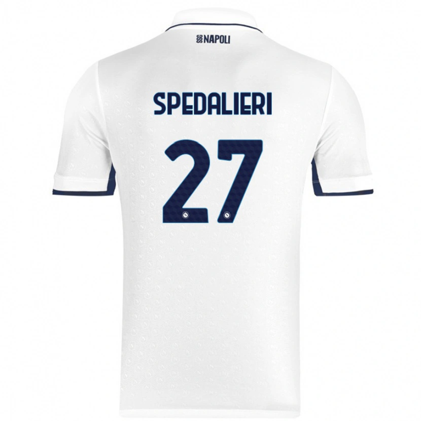 Danxen Uomo Maglia Johnatan Andrea Spedalieri #27 Bianco Blu Reale Kit Gara Away 2024/25 Maglietta