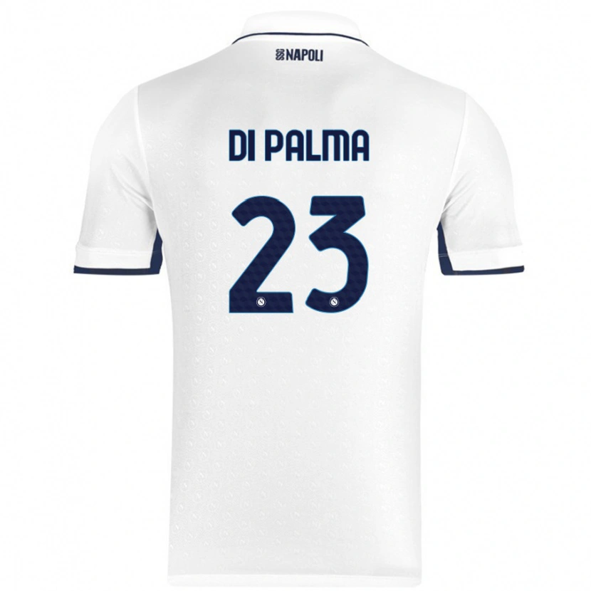 Danxen Uomo Maglia Manuel Di Palma #23 Bianco Blu Reale Kit Gara Away 2024/25 Maglietta