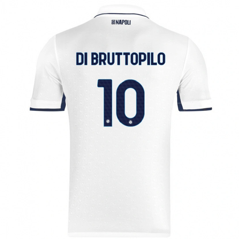 Danxen Uomo Maglia Giuseppe Ambrosino Di Bruttopilo #10 Bianco Blu Reale Kit Gara Away 2024/25 Maglietta