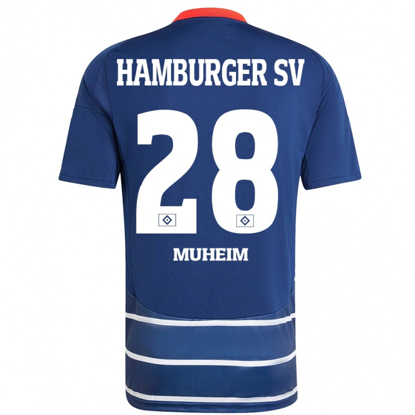 Danxen Uomo Maglia Miro Muheim #28 Blu Scuro Kit Gara Away 2024/25 Maglietta
