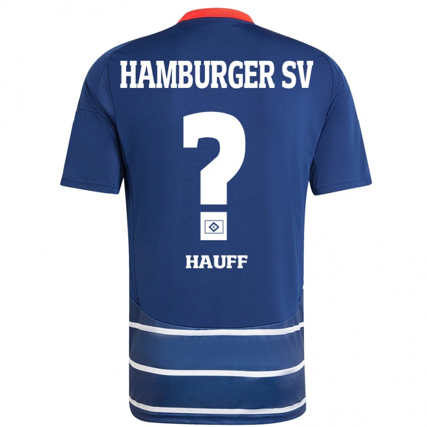 Danxen Uomo Maglia Daniel Hauff #0 Blu Scuro Kit Gara Away 2024/25 Maglietta