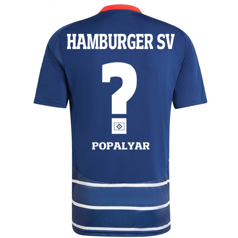Danxen Uomo Maglia Omer Popalyar #0 Blu Scuro Kit Gara Away 2024/25 Maglietta