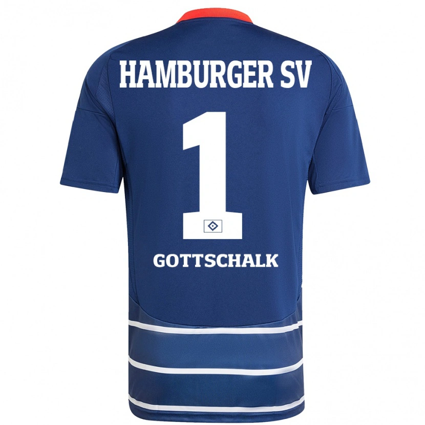 Danxen Uomo Maglia Juri Gottschalk #1 Blu Scuro Kit Gara Away 2024/25 Maglietta