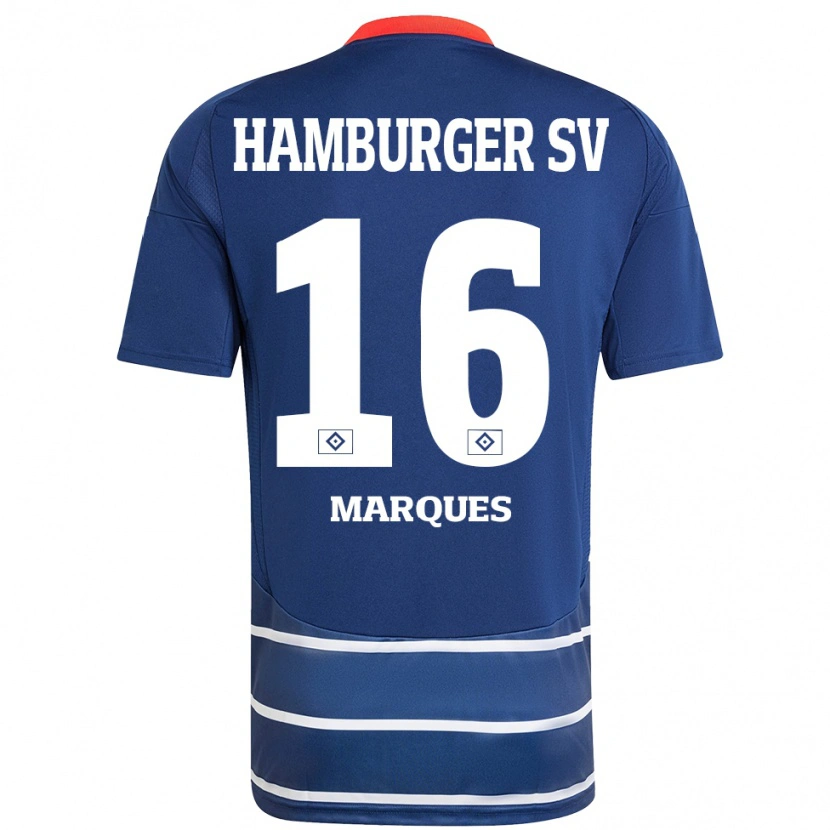 Danxen Uomo Maglia Alex Da Graca Marques #16 Blu Scuro Kit Gara Away 2024/25 Maglietta