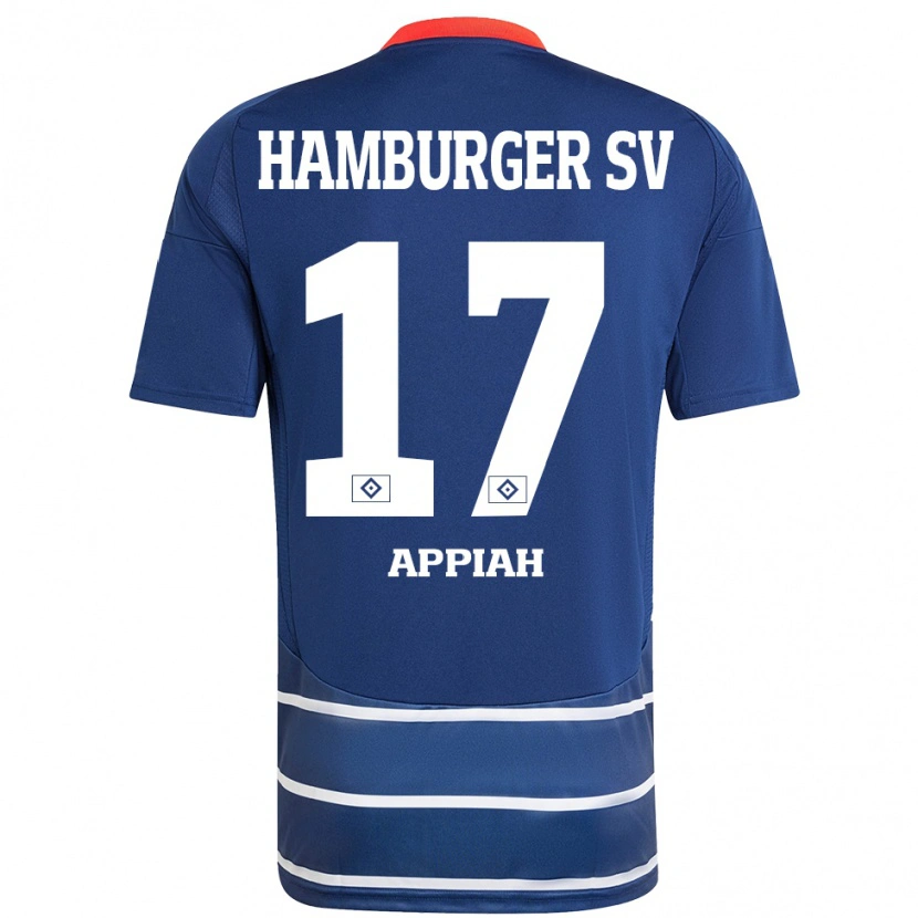 Danxen Uomo Maglia Emmanuel Appiah #17 Blu Scuro Kit Gara Away 2024/25 Maglietta