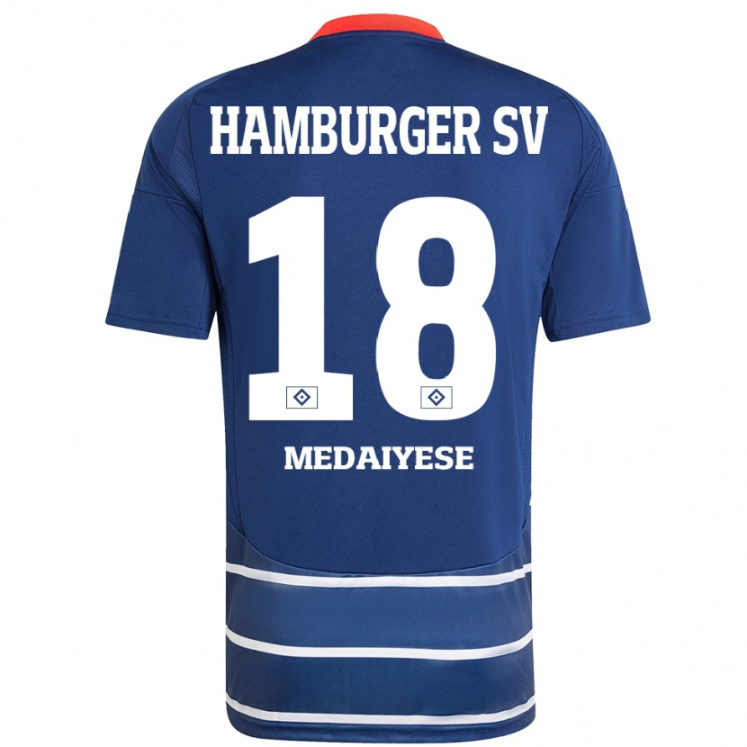 Danxen Uomo Maglia Olamide Medaiyese #18 Blu Scuro Kit Gara Away 2024/25 Maglietta