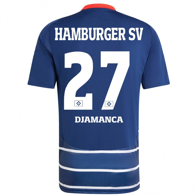 Danxen Uomo Maglia Ismaila Djamanca #27 Blu Scuro Kit Gara Away 2024/25 Maglietta