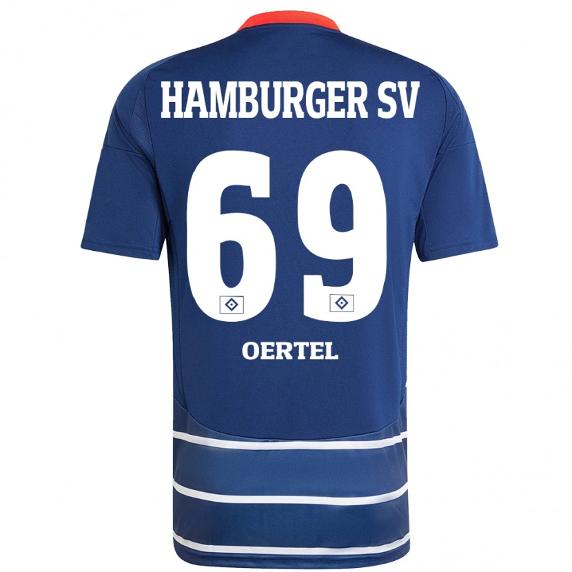 Danxen Uomo Maglia Jan Oertel #69 Blu Scuro Kit Gara Away 2024/25 Maglietta