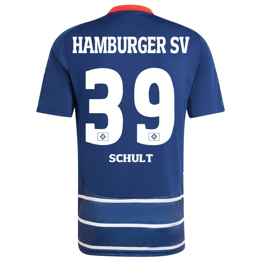 Danxen Uomo Maglia Almuth Schult #39 Blu Scuro Kit Gara Away 2024/25 Maglietta