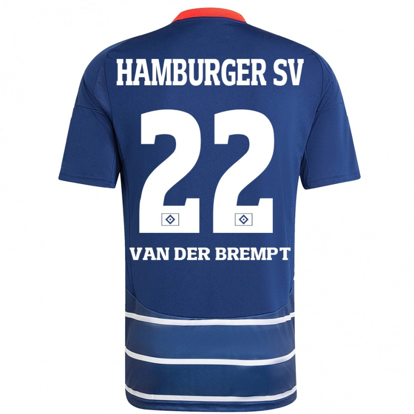 Danxen Uomo Maglia Ignace Van Der Brempt #22 Blu Scuro Kit Gara Away 2024/25 Maglietta
