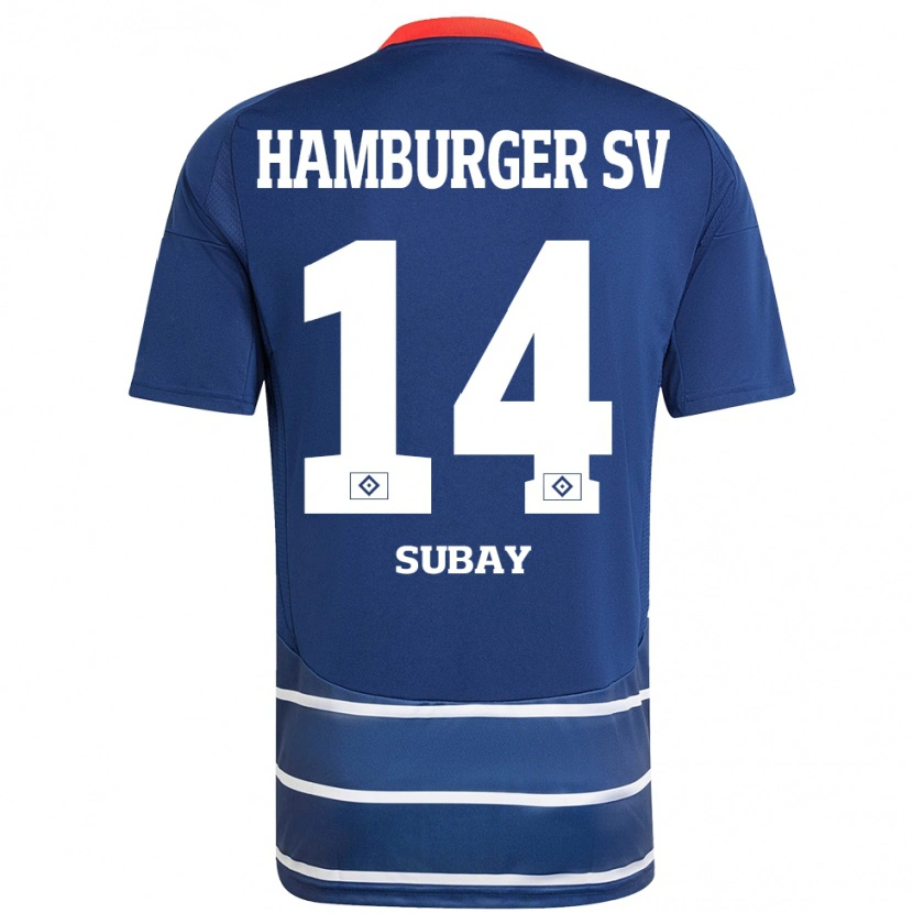 Danxen Uomo Maglia Okan Özer Subay #14 Blu Scuro Kit Gara Away 2024/25 Maglietta