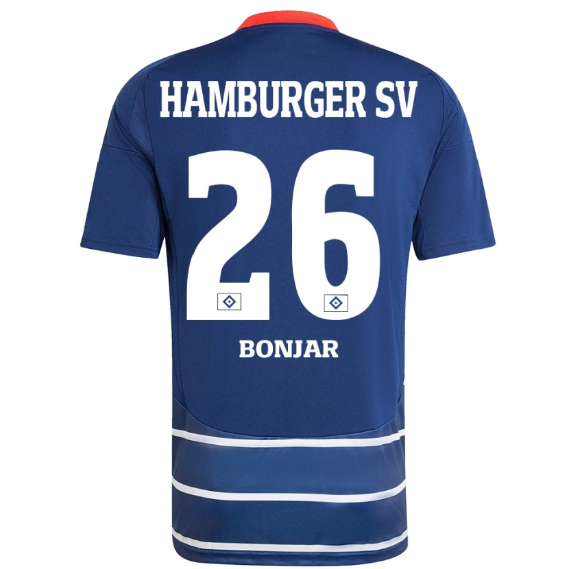 Danxen Uomo Maglia Amir Bonjar #26 Blu Scuro Kit Gara Away 2024/25 Maglietta