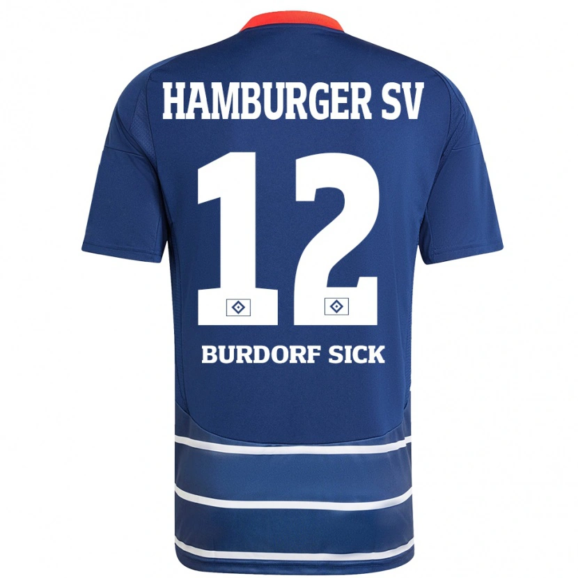 Danxen Uomo Maglia Emma Burdorf-Sick #12 Blu Scuro Kit Gara Away 2024/25 Maglietta