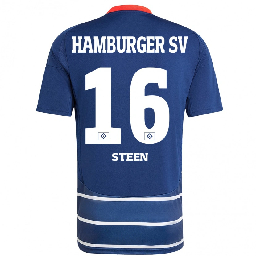 Danxen Uomo Maglia Maya Steen #16 Blu Scuro Kit Gara Away 2024/25 Maglietta