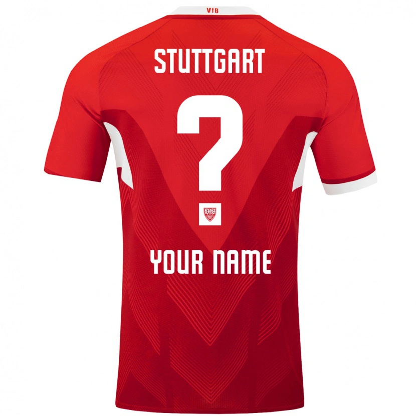 Danxen Uomo Maglia Il Tuo Nome #0 Rosso Bianco Kit Gara Away 2024/25 Maglietta