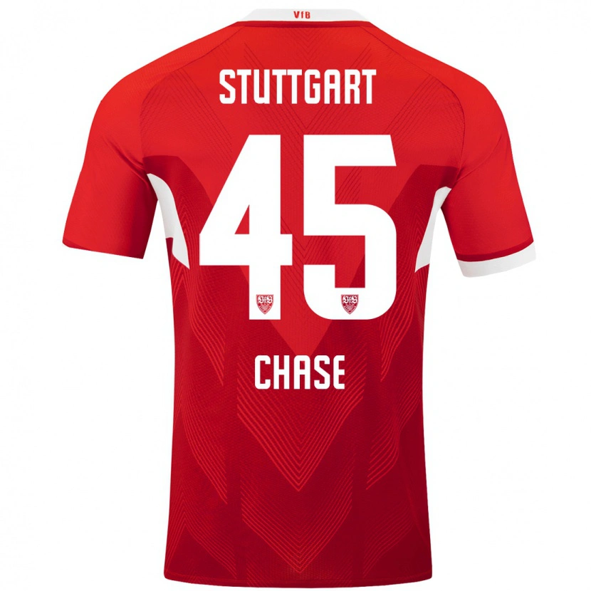 Danxen Uomo Maglia Anrie Chase #45 Rosso Bianco Kit Gara Away 2024/25 Maglietta