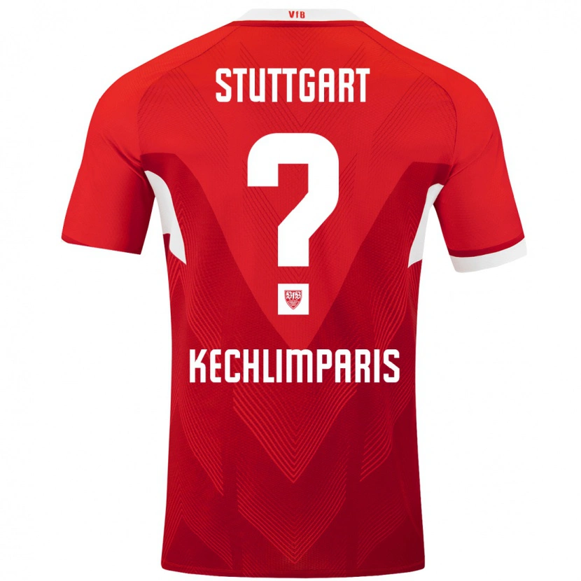 Danxen Uomo Maglia Ioannis Kechlimparis #0 Rosso Bianco Kit Gara Away 2024/25 Maglietta