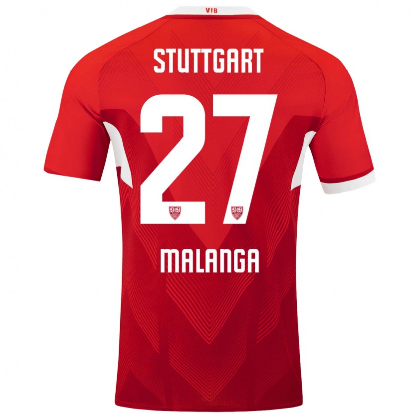 Danxen Uomo Maglia Jarzinho Malanga #27 Rosso Bianco Kit Gara Away 2024/25 Maglietta