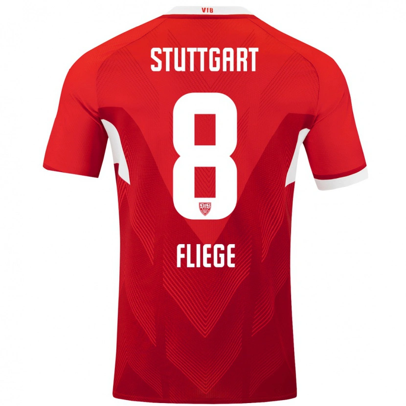 Danxen Uomo Maglia Anna Fliege #8 Rosso Bianco Kit Gara Away 2024/25 Maglietta