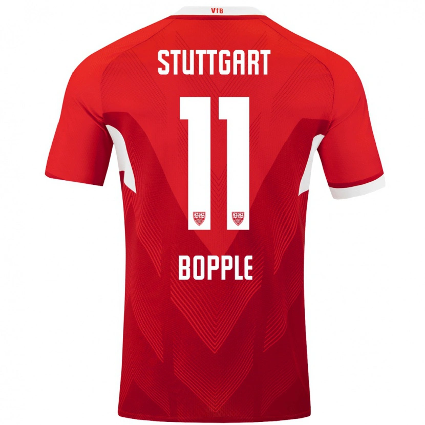 Danxen Uomo Maglia Teresa Böpple #11 Rosso Bianco Kit Gara Away 2024/25 Maglietta