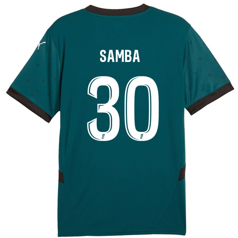 Danxen Uomo Maglia Brice Samba #30 Verde Scuro Kit Gara Away 2024/25 Maglietta