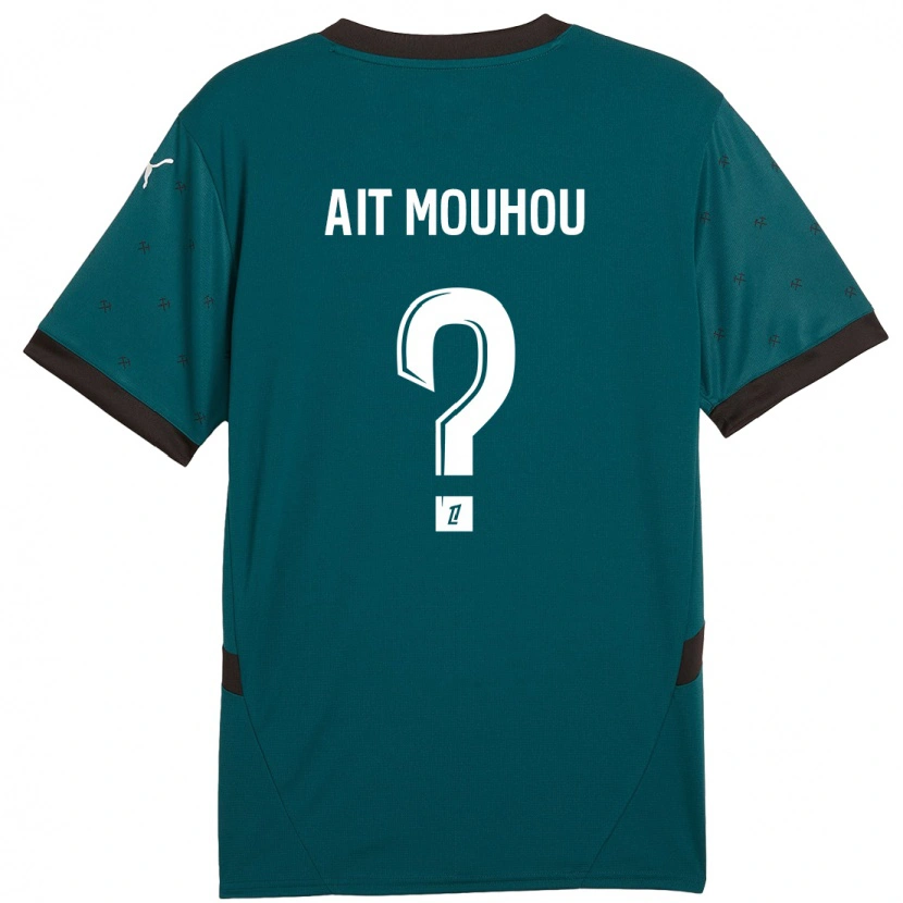 Danxen Uomo Maglia Nassim Ait Mouhou #0 Verde Scuro Kit Gara Away 2024/25 Maglietta