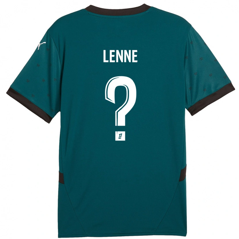 Danxen Uomo Maglia Oscar Lenne #0 Verde Scuro Kit Gara Away 2024/25 Maglietta