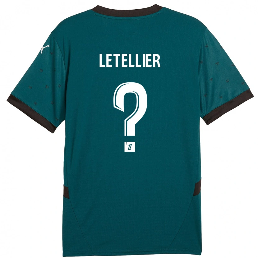 Danxen Uomo Maglia Trévor Letellier #0 Verde Scuro Kit Gara Away 2024/25 Maglietta