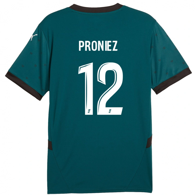 Danxen Uomo Maglia Fany Proniez #12 Verde Scuro Kit Gara Away 2024/25 Maglietta