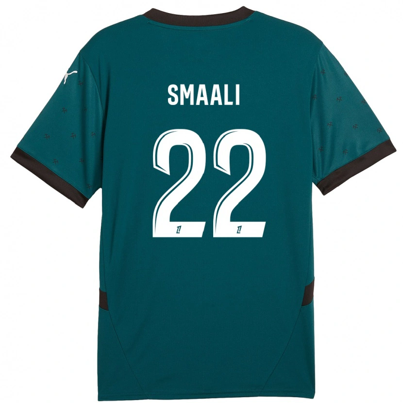 Danxen Uomo Maglia Emma Smaali #22 Verde Scuro Kit Gara Away 2024/25 Maglietta