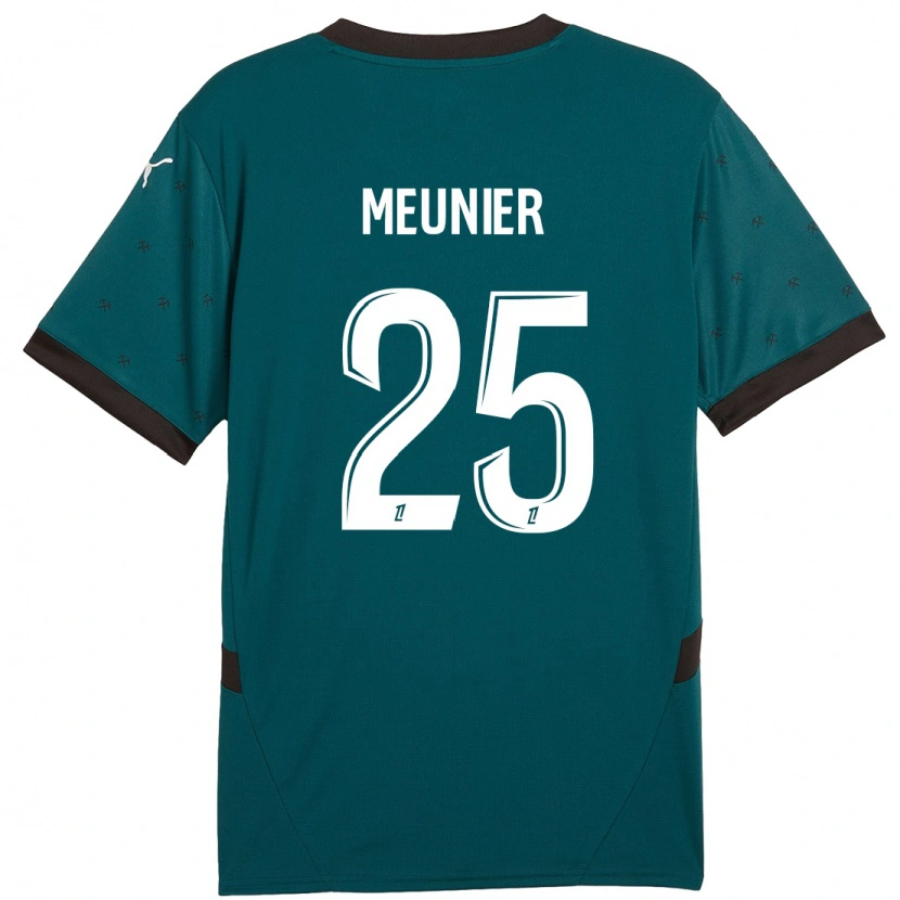 Danxen Uomo Maglia Emma Meunier #25 Verde Scuro Kit Gara Away 2024/25 Maglietta
