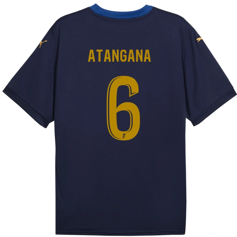 Danxen Uomo Maglia Valentin Atangana #6 Blu Navy Kit Gara Away 2024/25 Maglietta