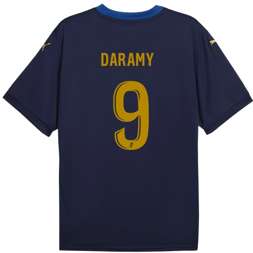 Danxen Uomo Maglia Mohamed Daramy #9 Blu Navy Kit Gara Away 2024/25 Maglietta