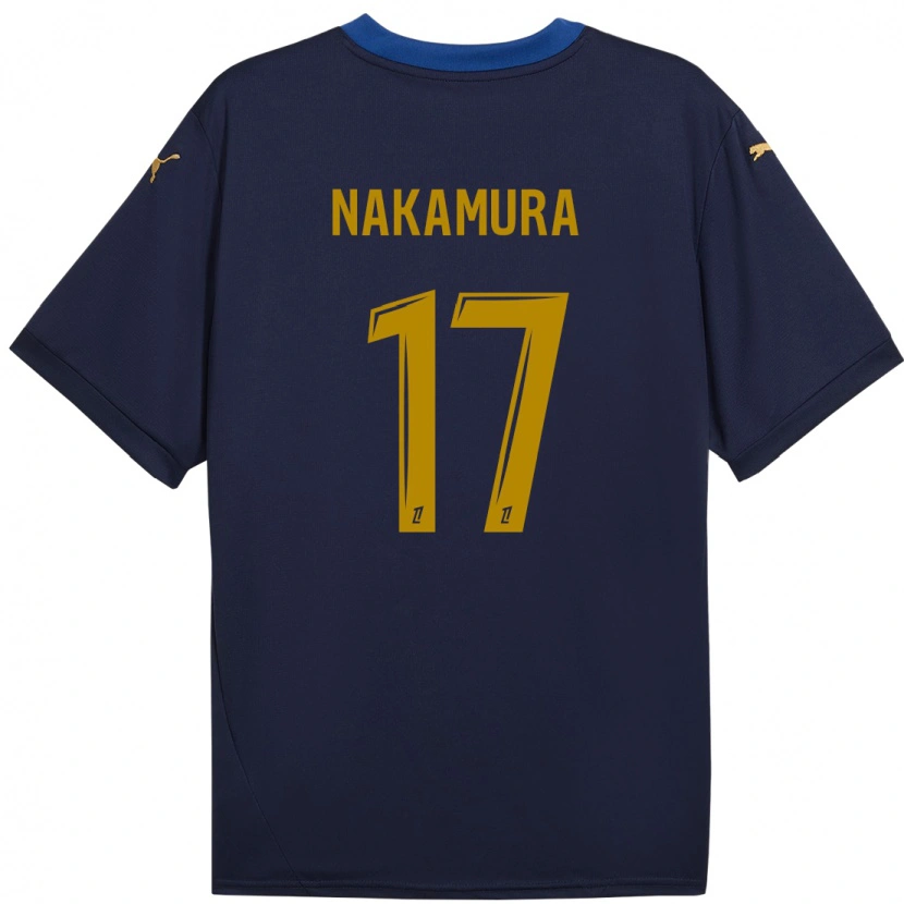 Danxen Uomo Maglia Keito Nakamura #17 Blu Navy Kit Gara Away 2024/25 Maglietta