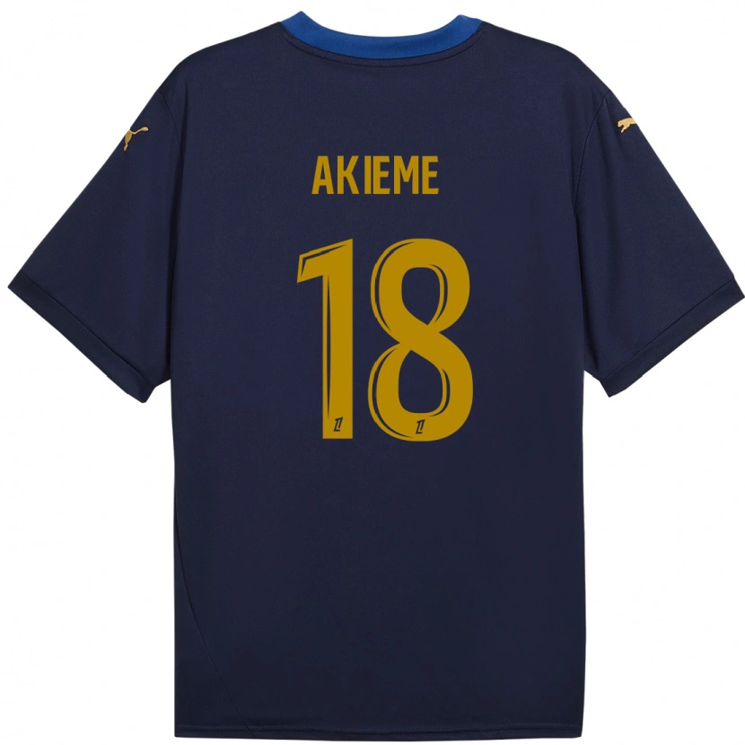 Danxen Uomo Maglia Sergio Akieme #18 Blu Navy Kit Gara Away 2024/25 Maglietta