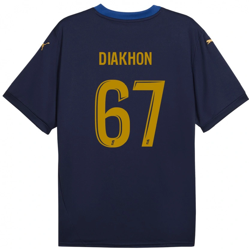 Danxen Uomo Maglia Mamadou Diakhon #67 Blu Navy Kit Gara Away 2024/25 Maglietta