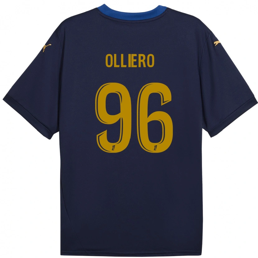 Danxen Uomo Maglia Alexandre Olliero #96 Blu Navy Kit Gara Away 2024/25 Maglietta
