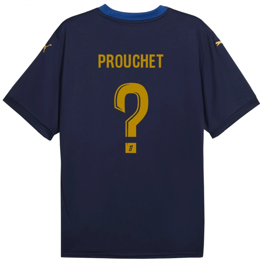 Danxen Uomo Maglia Killian Prouchet #0 Blu Navy Kit Gara Away 2024/25 Maglietta