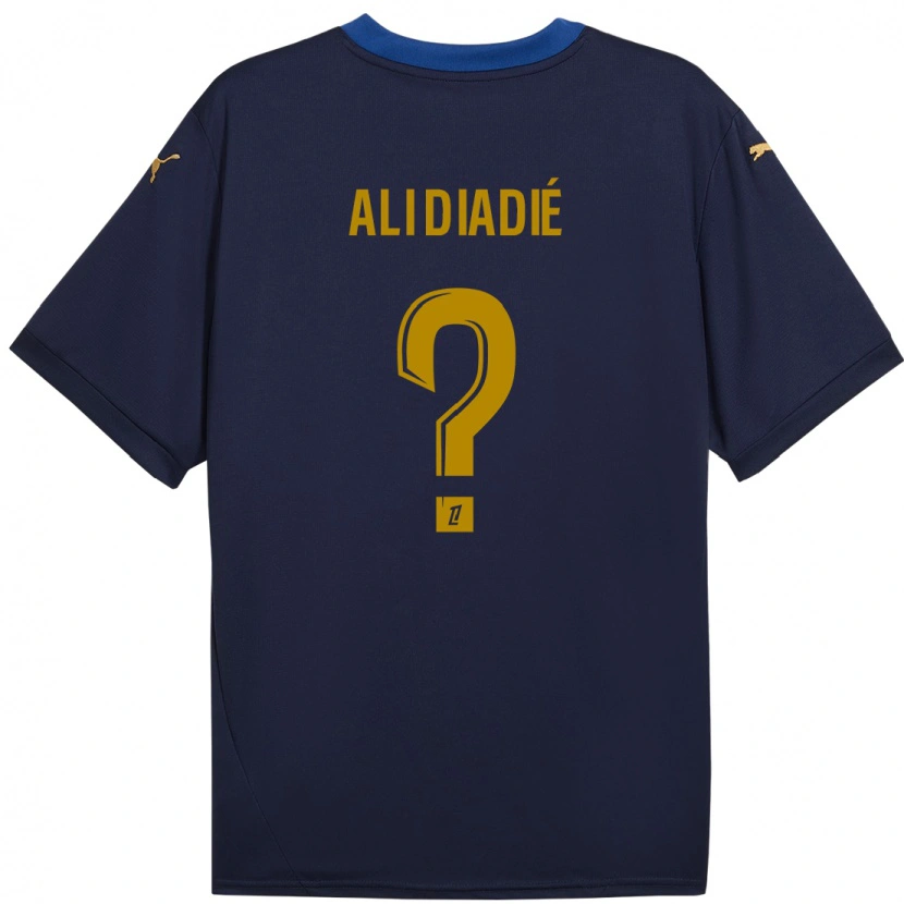 Danxen Uomo Maglia Mohamed Ali Diadié #0 Blu Navy Kit Gara Away 2024/25 Maglietta