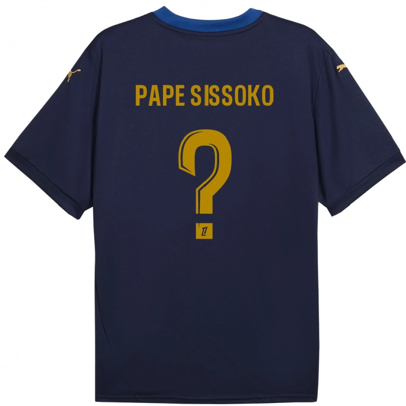 Danxen Uomo Maglia Niama Pape Sissoko #0 Blu Navy Kit Gara Away 2024/25 Maglietta