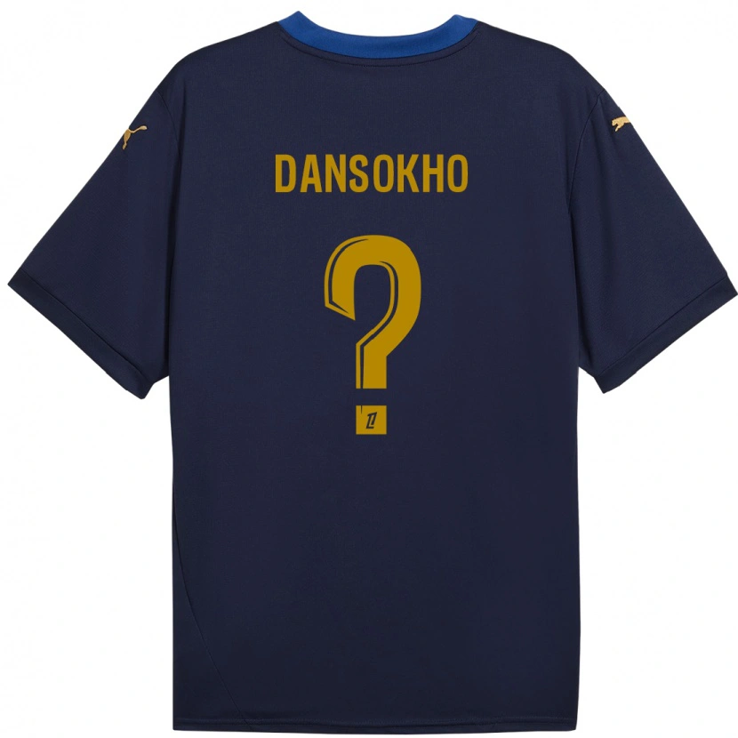 Danxen Uomo Maglia Ansoumana Dansokho #0 Blu Navy Kit Gara Away 2024/25 Maglietta