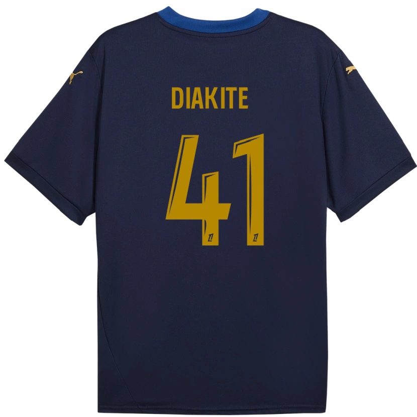 Danxen Uomo Maglia Ibrahim Diakité #41 Blu Navy Kit Gara Away 2024/25 Maglietta