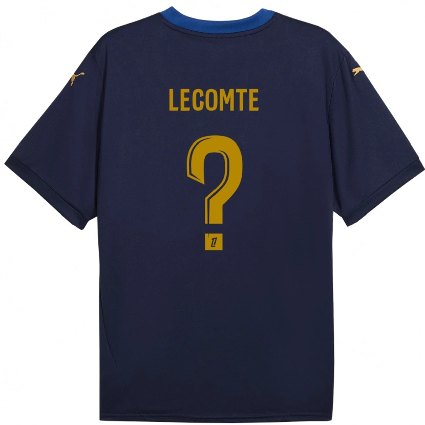 Danxen Uomo Maglia Benjamin Lecomte #0 Blu Navy Kit Gara Away 2024/25 Maglietta