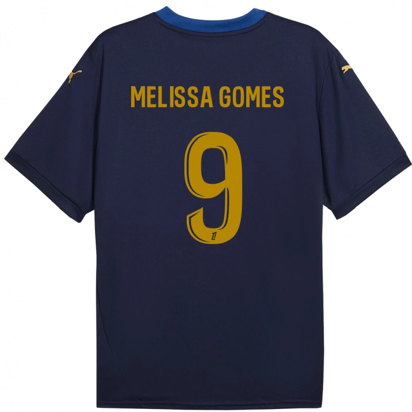 Danxen Uomo Maglia Melissa Ferreira Gomes #9 Blu Navy Kit Gara Away 2024/25 Maglietta