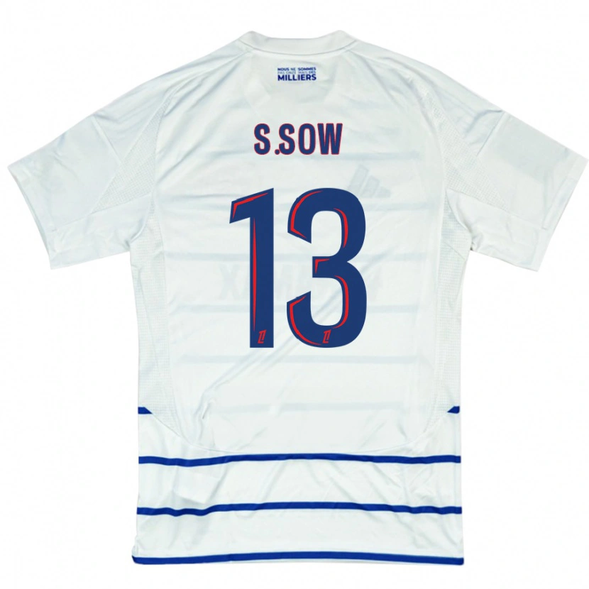 Danxen Uomo Maglia Saïdou Sow #13 Bianco Blu Kit Gara Away 2024/25 Maglietta